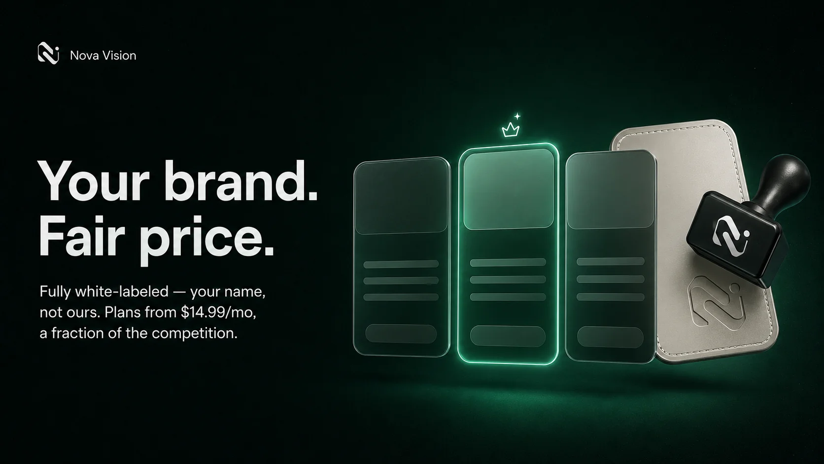 Nova Vision white-label pricing showcase